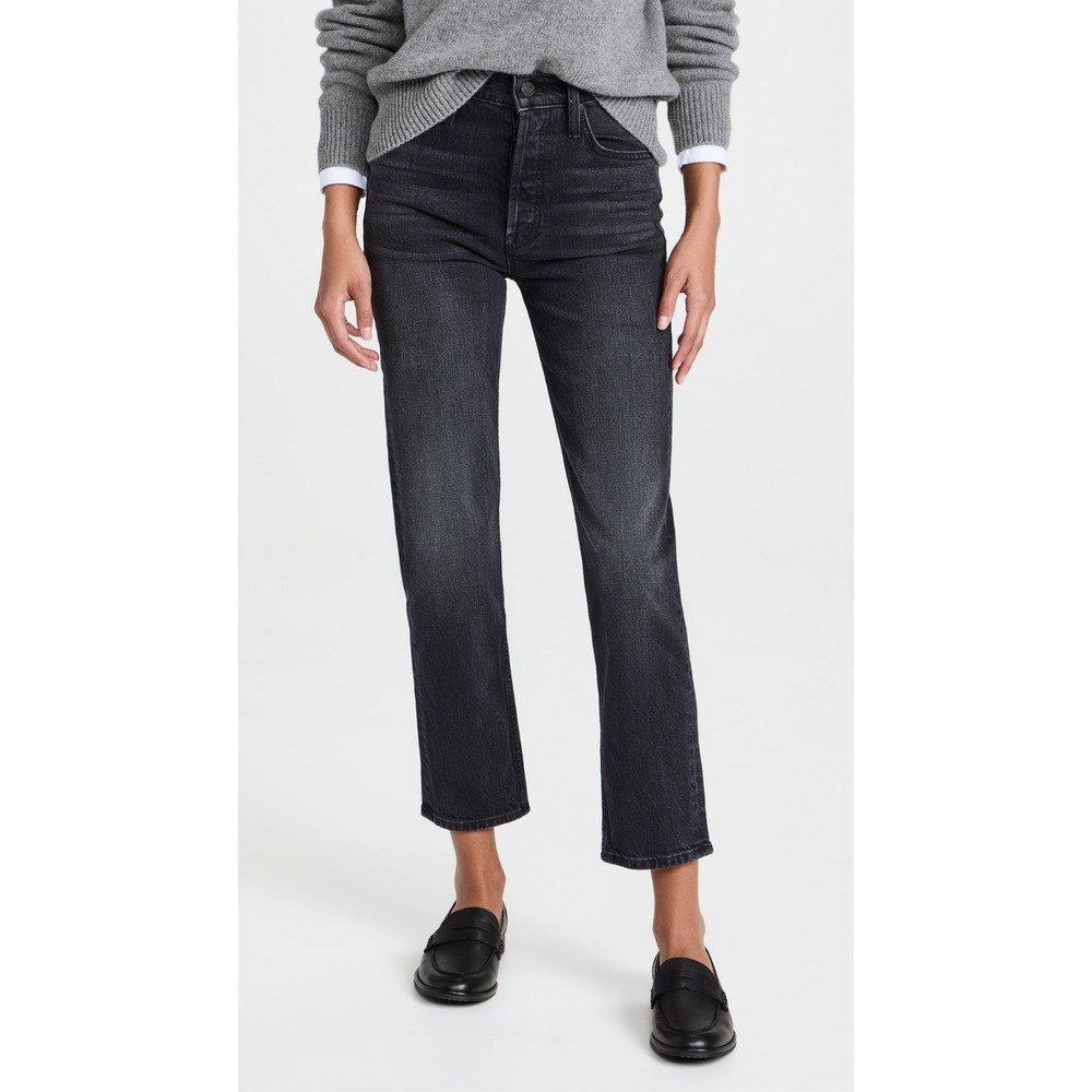 NWT Mother The Tomcat Straight Leg Jeans in Lies Lies Lies (Black) 29,‎ 31 $248